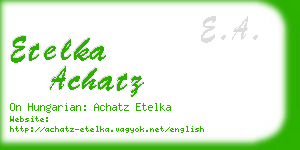 etelka achatz business card